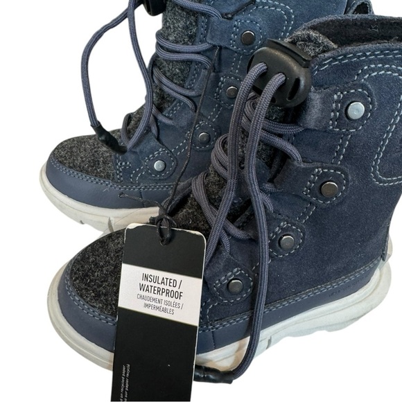 Sorel Kid's Explorer Lace Waterproof Snow Boots Girls Boys 8 - Picture 3 of 7